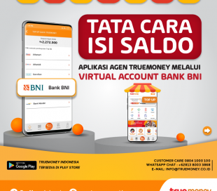 Isi Saldo Aplikasi TrueMoney Indonesia melalui VA Bank BRI