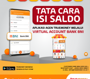 Top Up balance of the TrueMoney Indonesia application through VA Bank BRI