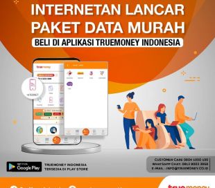 Internetan Lancar ,Paket Data Murah  Beli di Aplikasi TrueMoney Indonesia